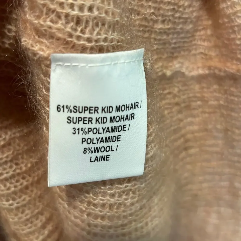 Judith & Charles Bacio Brown Super Kid Mohair Long Length Sweater - size Medium